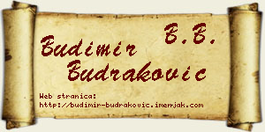 Budimir Budraković vizit kartica